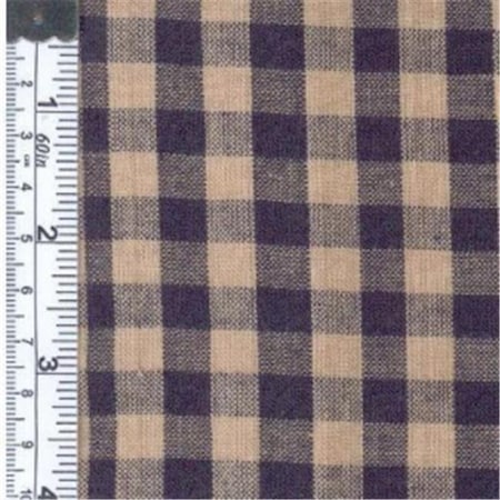 Textile Creations Textile Creations 110 Rustic Woven Fabric; 0.37 Check Navy And Natural; 15 yd. 110